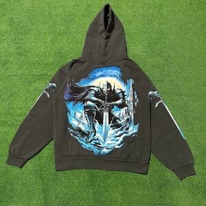 Warren Lotas The Protector Black Stonewash hoodie